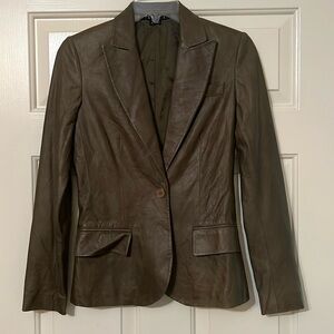 Leather blazer size 0